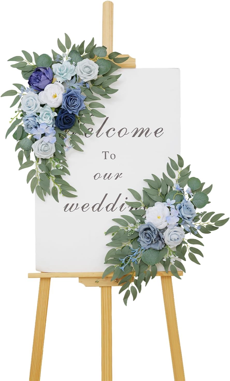 Wedding Welcome Signs Floral Pack of 2 for Stunning Decor