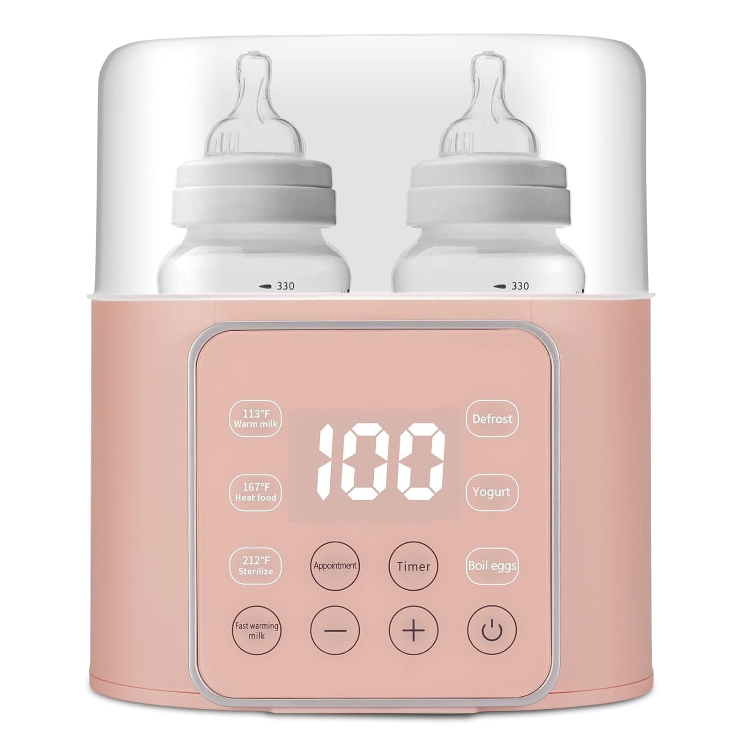 9-in-1 Baby Bottle Warmer: Fast Heating, Twin-Friendly, Accurate LCD Display!