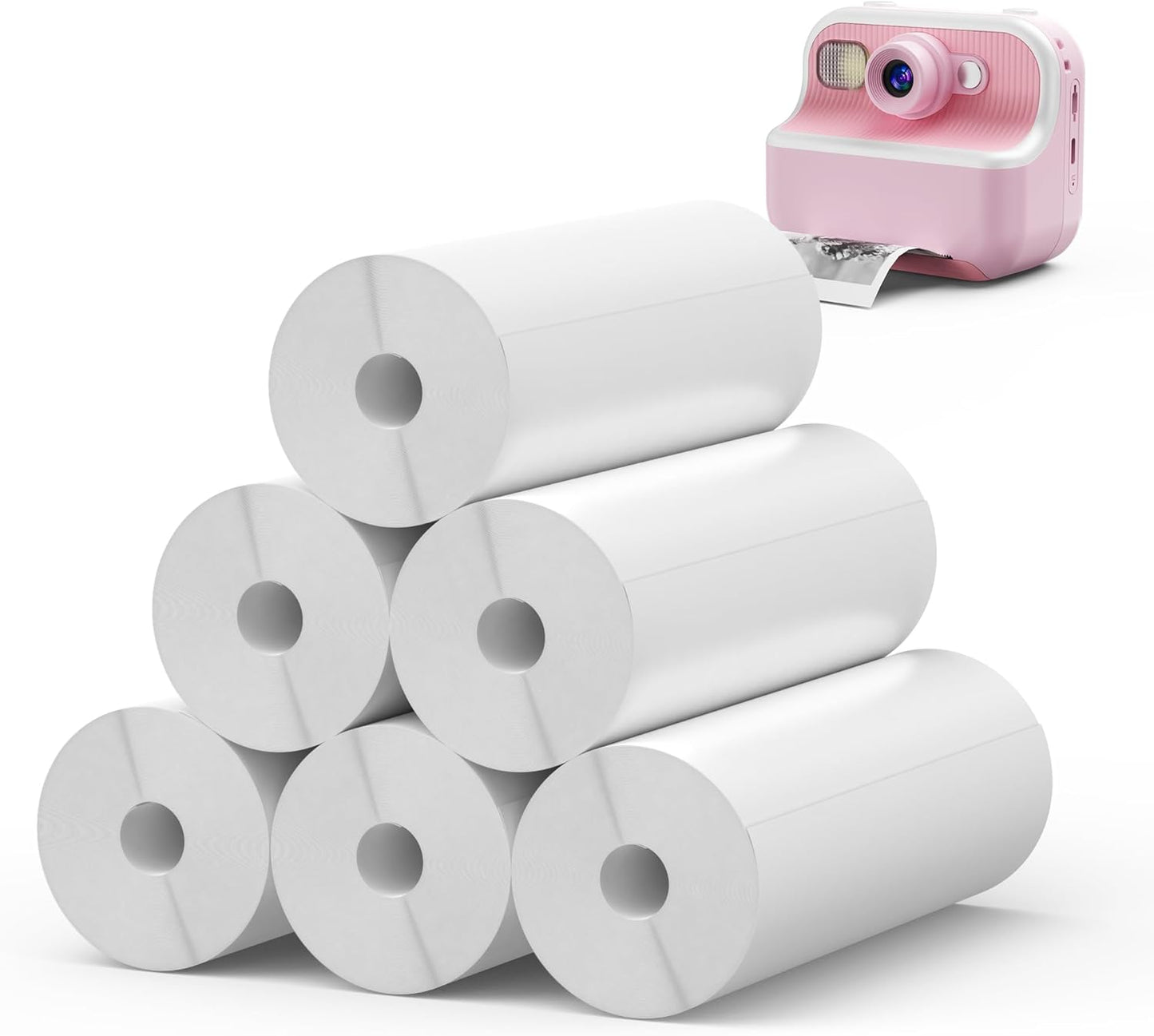 Vibrant HD Prints: 6 Rolls Camera Refill Paper by DUDUDRAGON