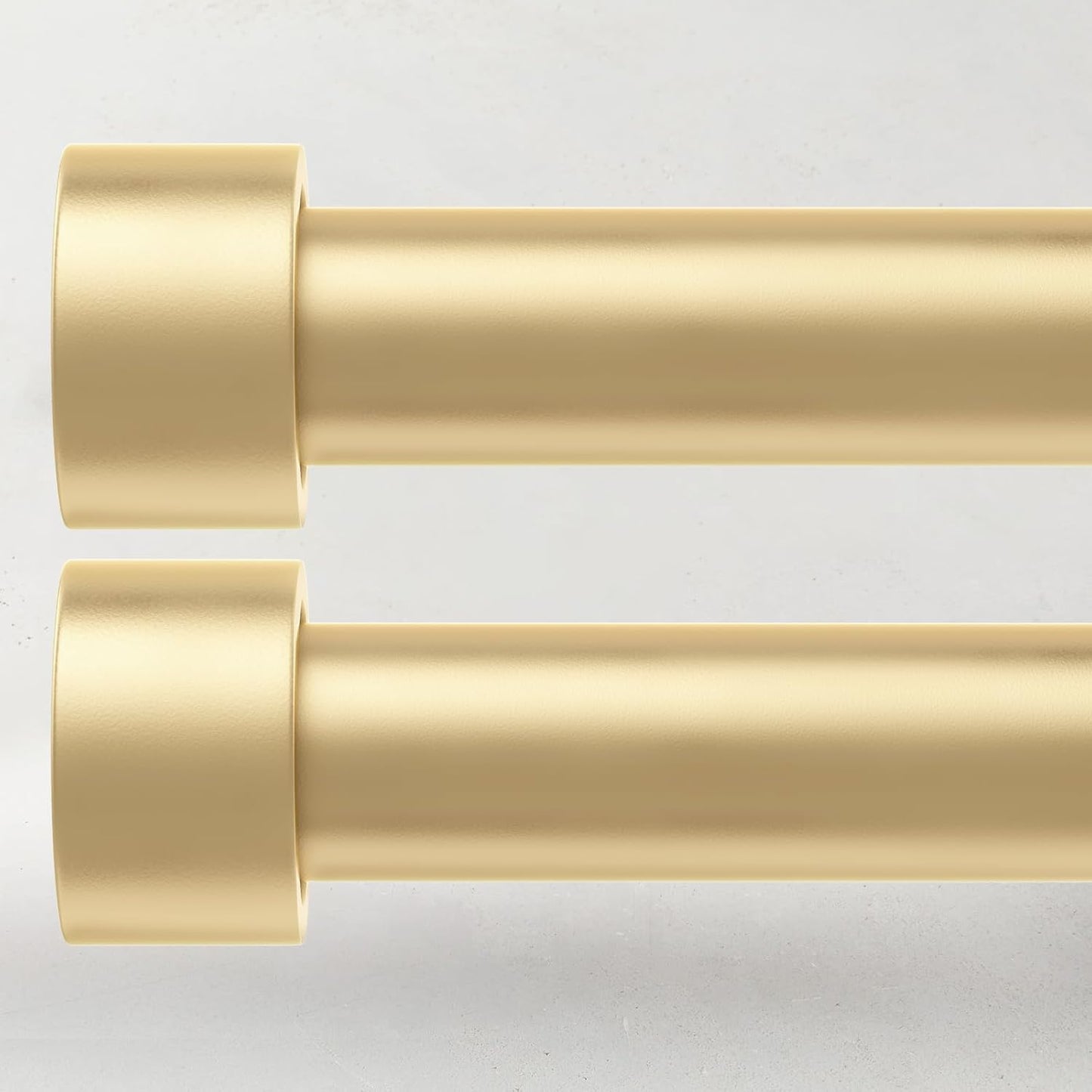 Adjustable 1 Inch Gold Heavy Duty Curtain Rods for Windows