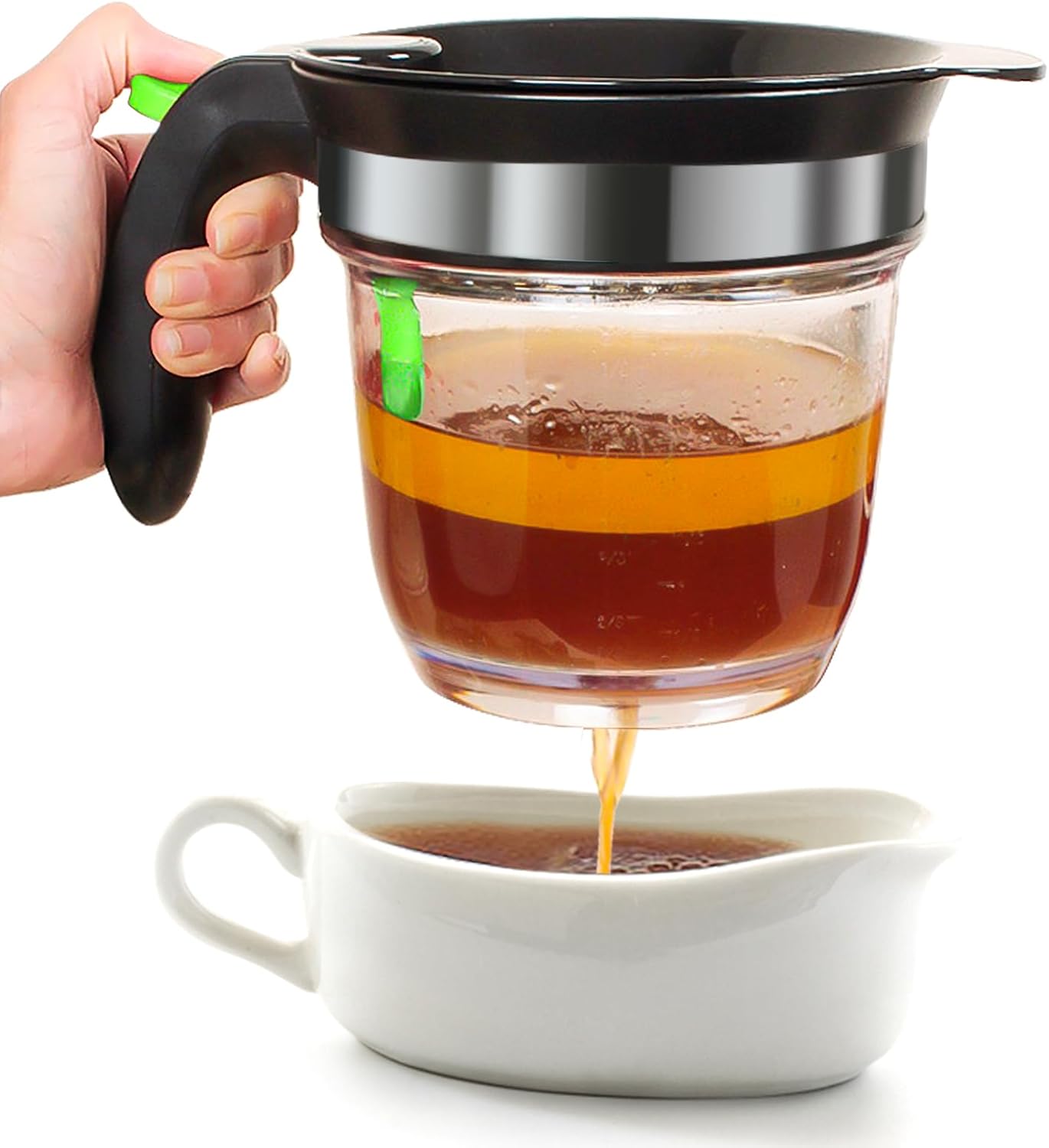Fat Separator with Bottom Release for Healthier Cooking Meals