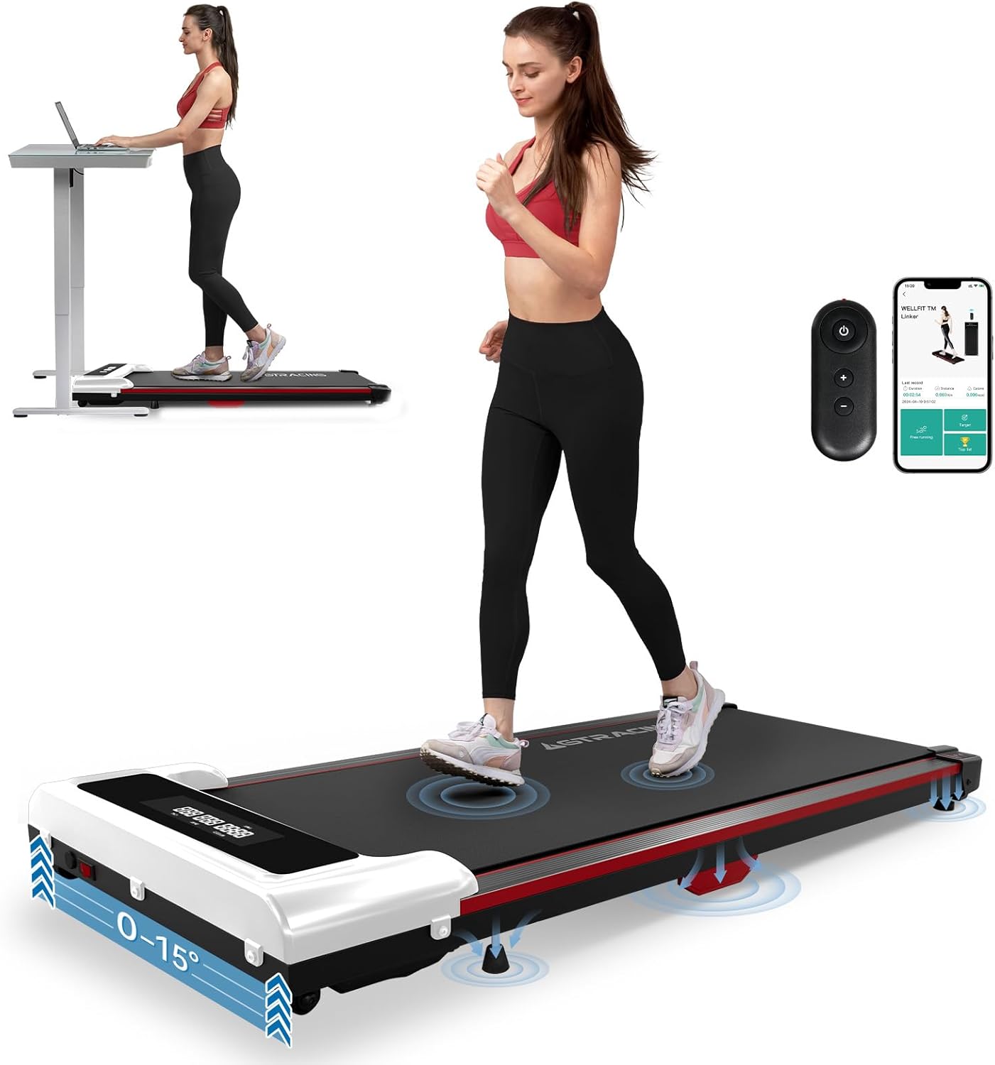 Portable 3-in-1 Walking Treadmill by GTRACING