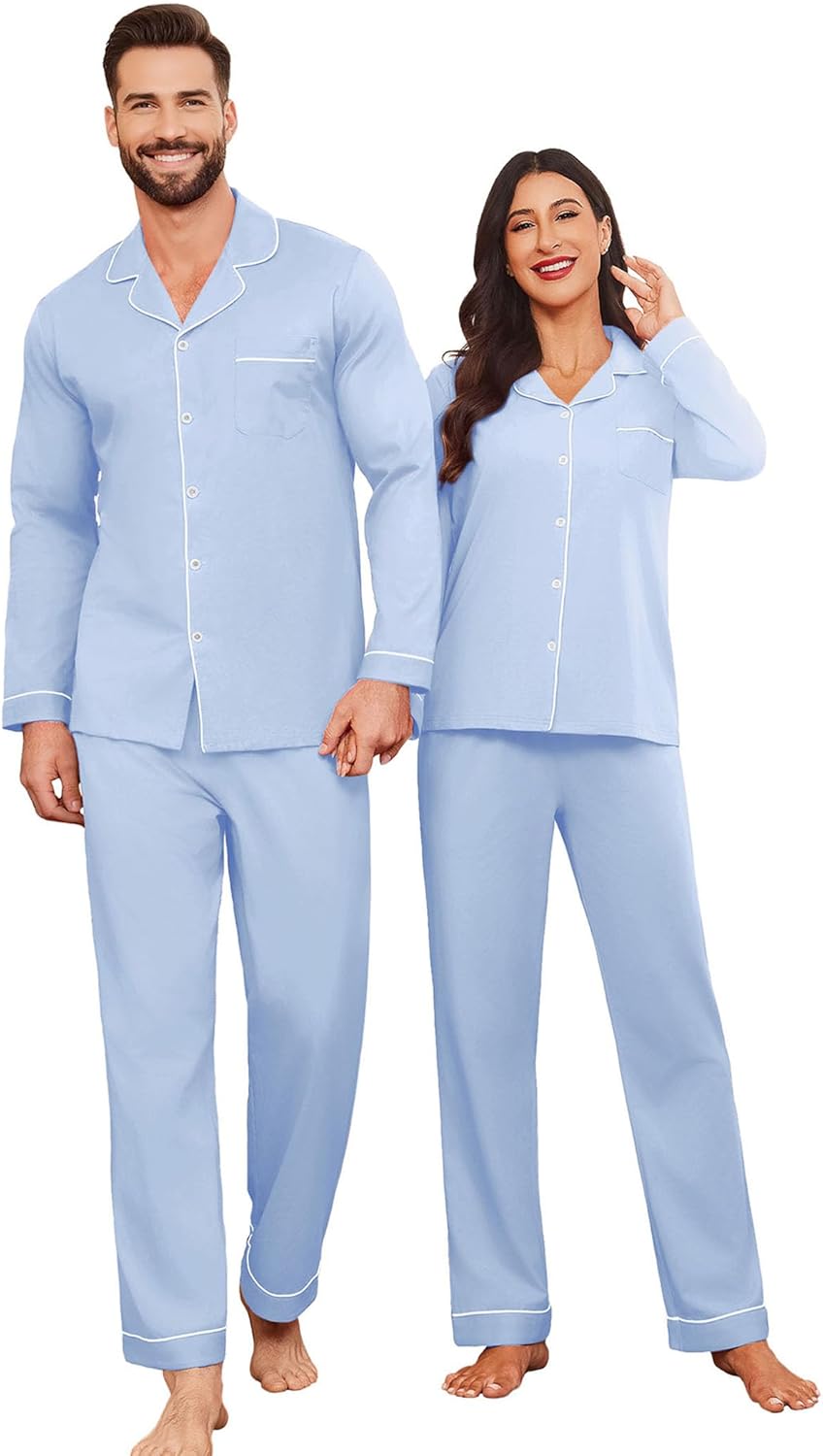 Ekouaer Couple Matching Pajamas for Cozy Nights Together