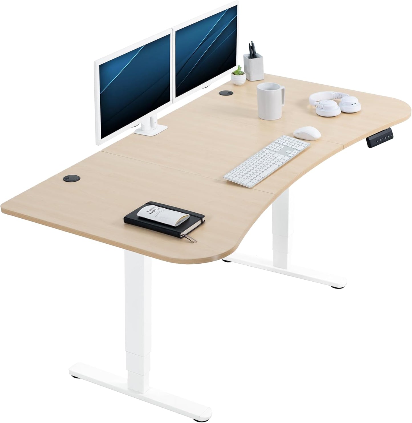 VIVO Electric Dual Motor Standing Desk with Memory Height Adjustment