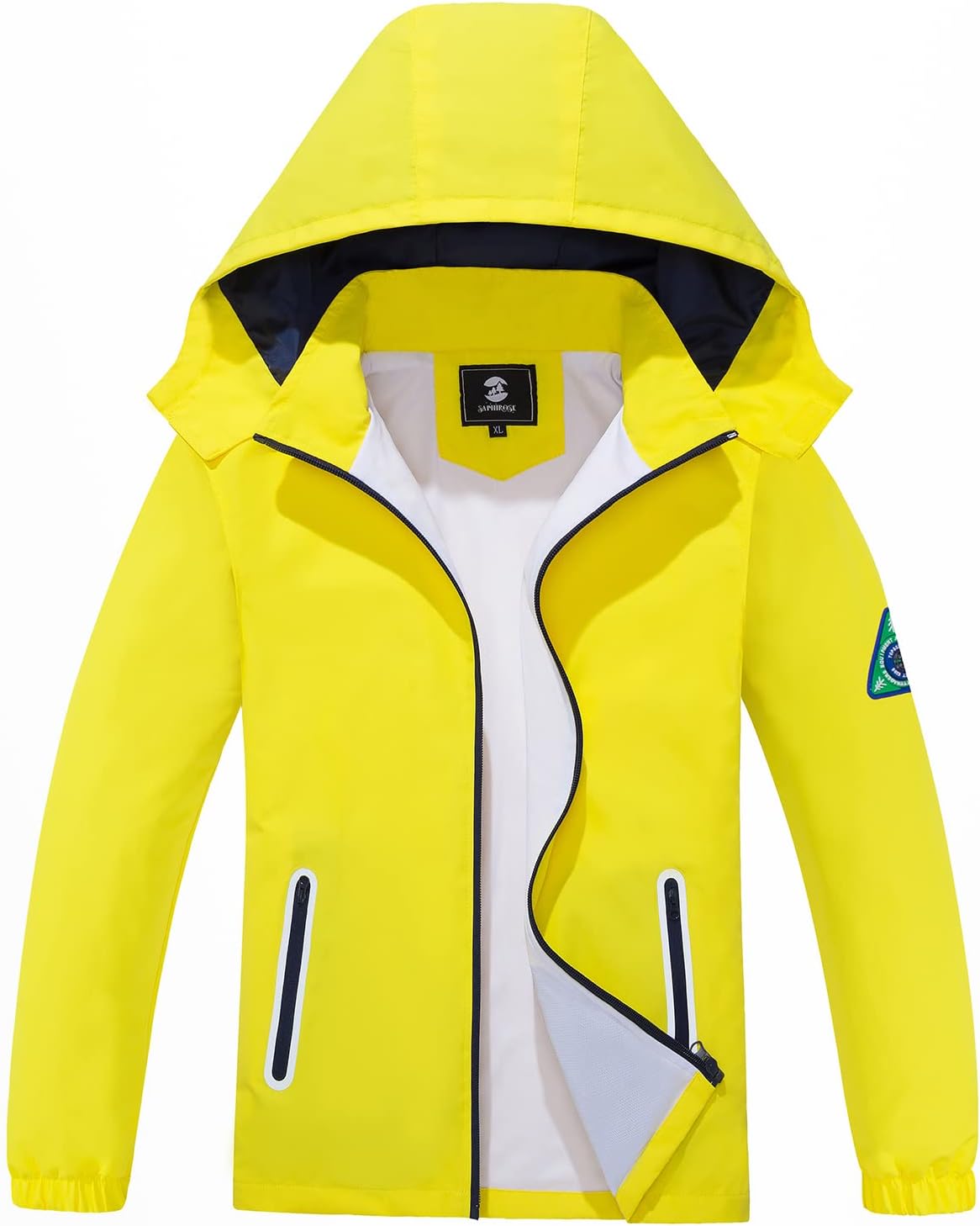 SaphiRose Kids Rain Jacket Waterproof Raincoat for Boys Girls