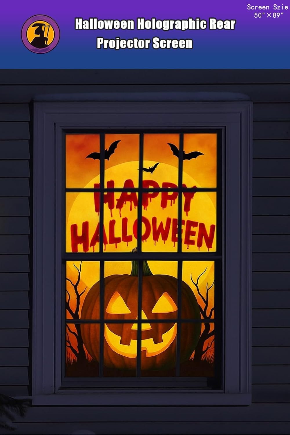 Halloween Holographic Rear Projector Screen for Spooky Displays
