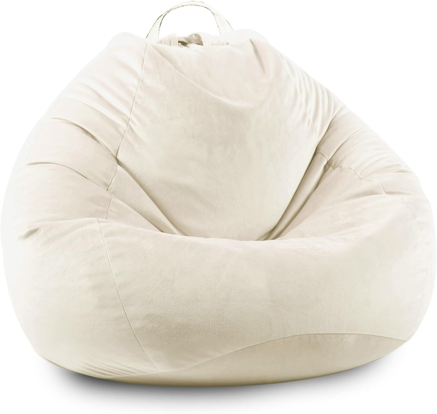 Soft Fluffy Toy Storage Bag - Cream White