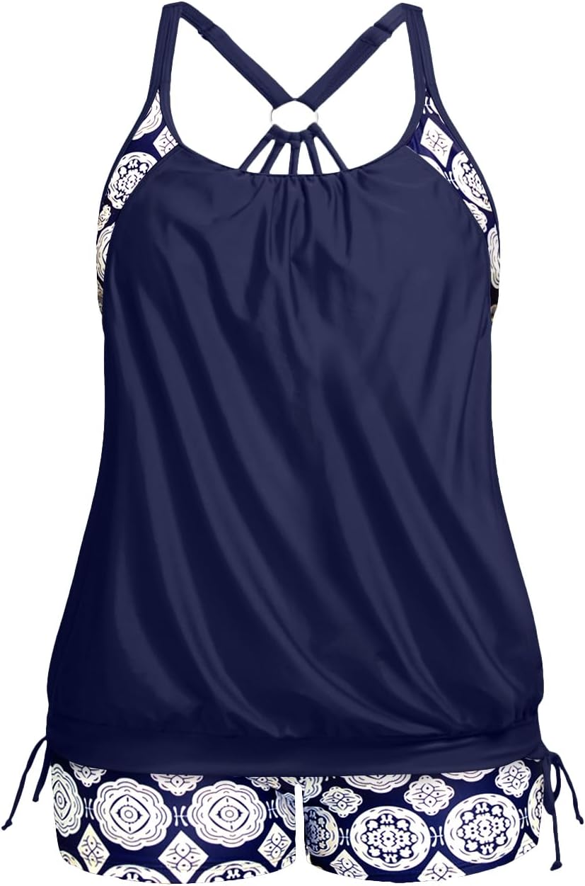 Plus Size Tankini Swimsuits for Women with Tummy Control