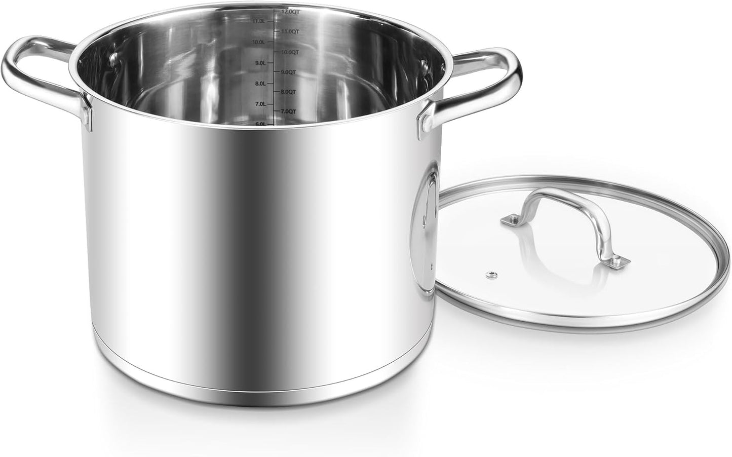 E-far 12 Quart Cooking Stock Pot for Canning and Stewing