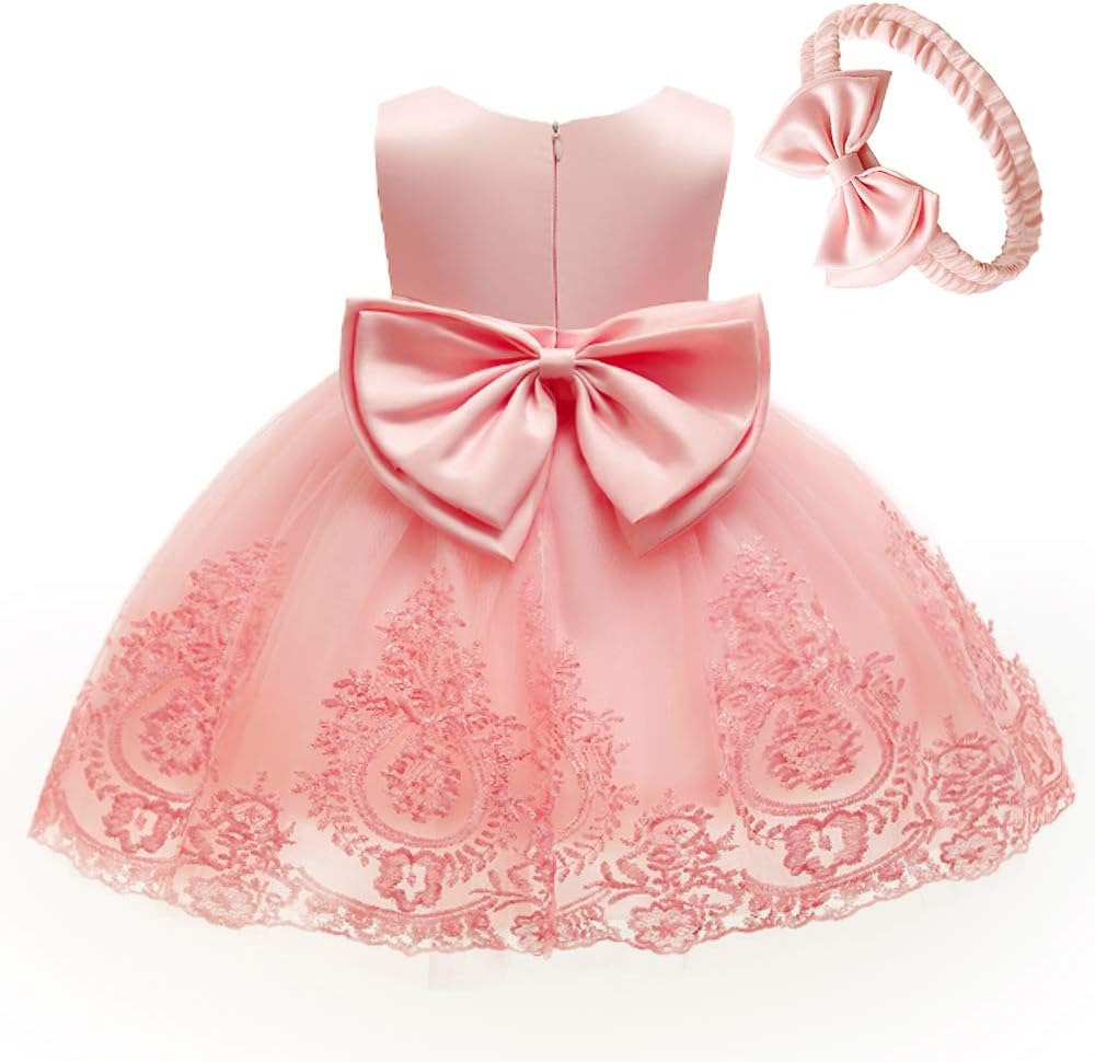 CMMCHAAH Baby Girls Pageant Lace Embroidery Dresses for Toddlers