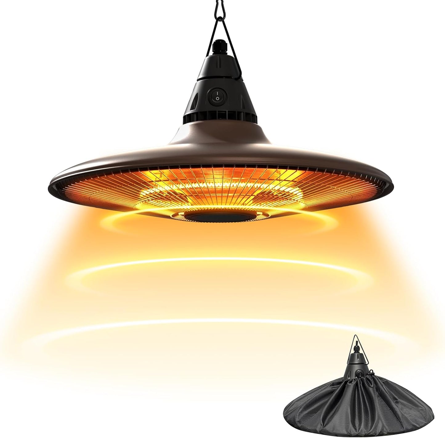 1500W Hanging Heater w/ Remote Control - Patio Bliss!