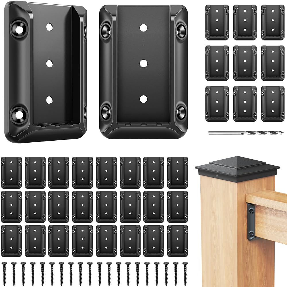 DN Mate 60 PCS Deck Railing Bracket Connectors for 2x4 Wood