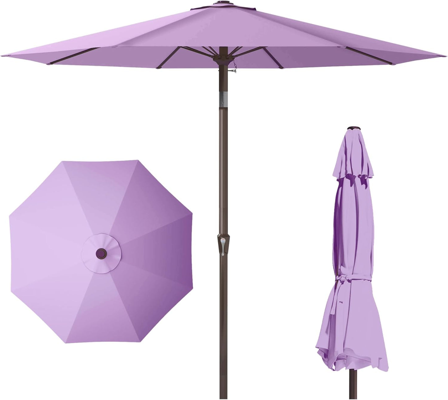 PatioKingdom 11FT Patio Umbrella with Push Button Tilt & Crank