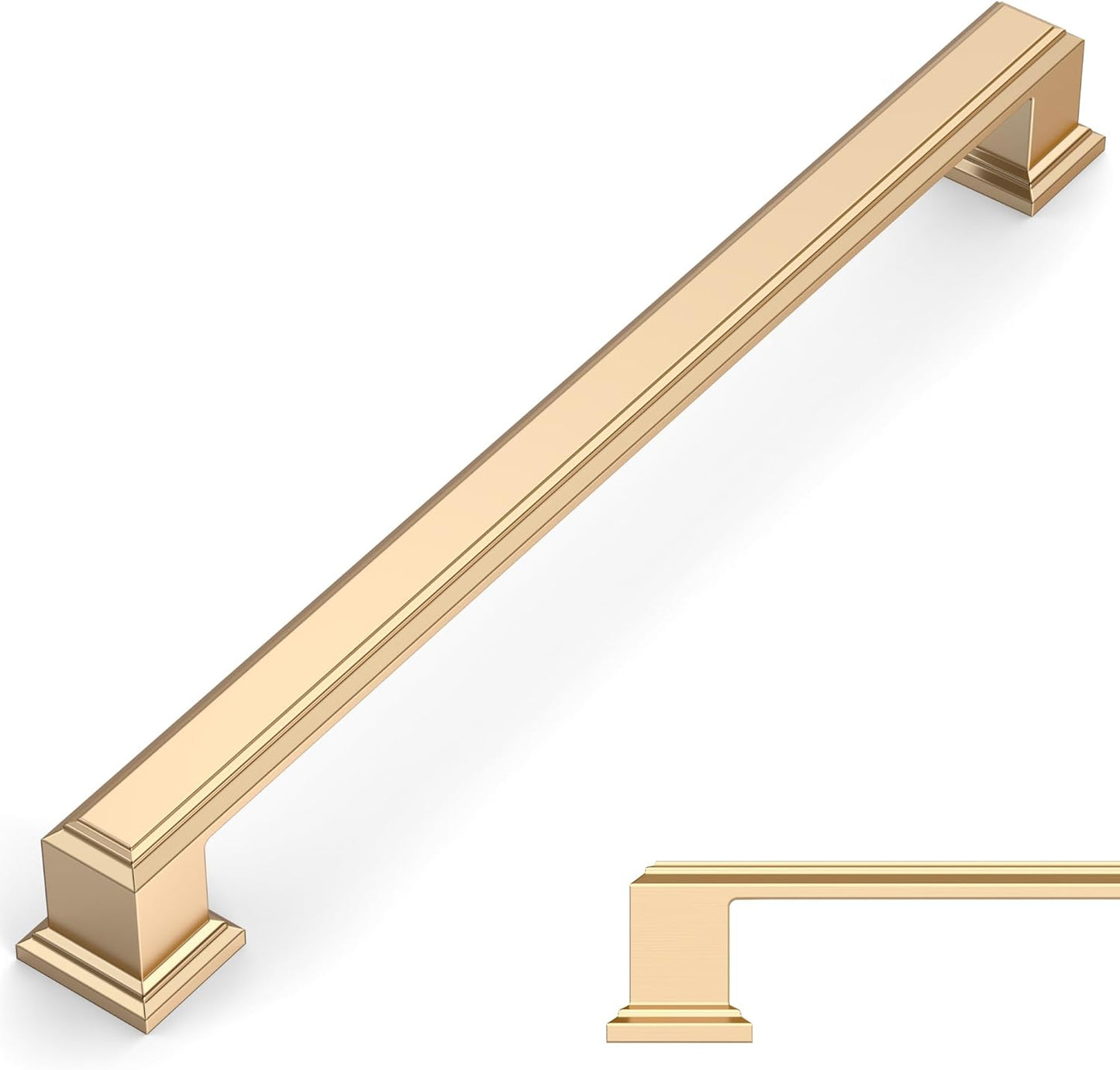 Brushed Brass Cabinet Pulls for Kitchen and Bathroom Drawers
