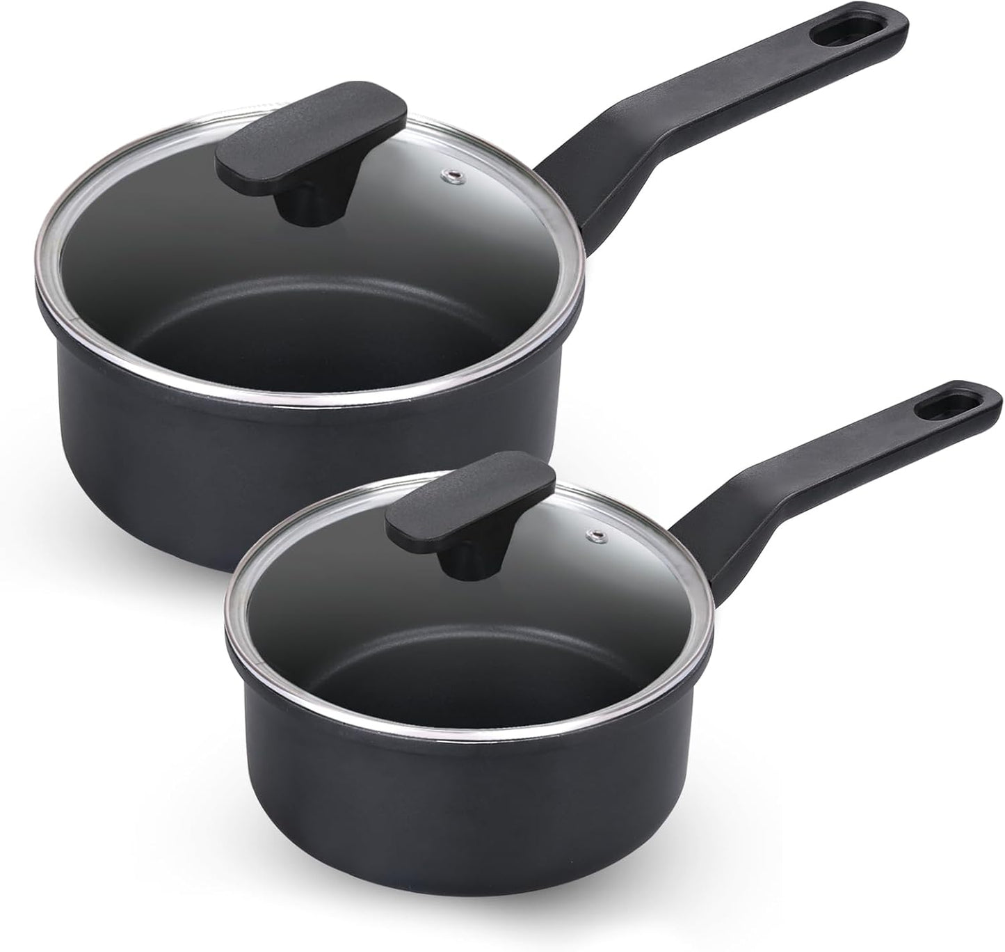 Nonstick Sauce Pan Set with Lid, PFOA Free Kitchen Cookware