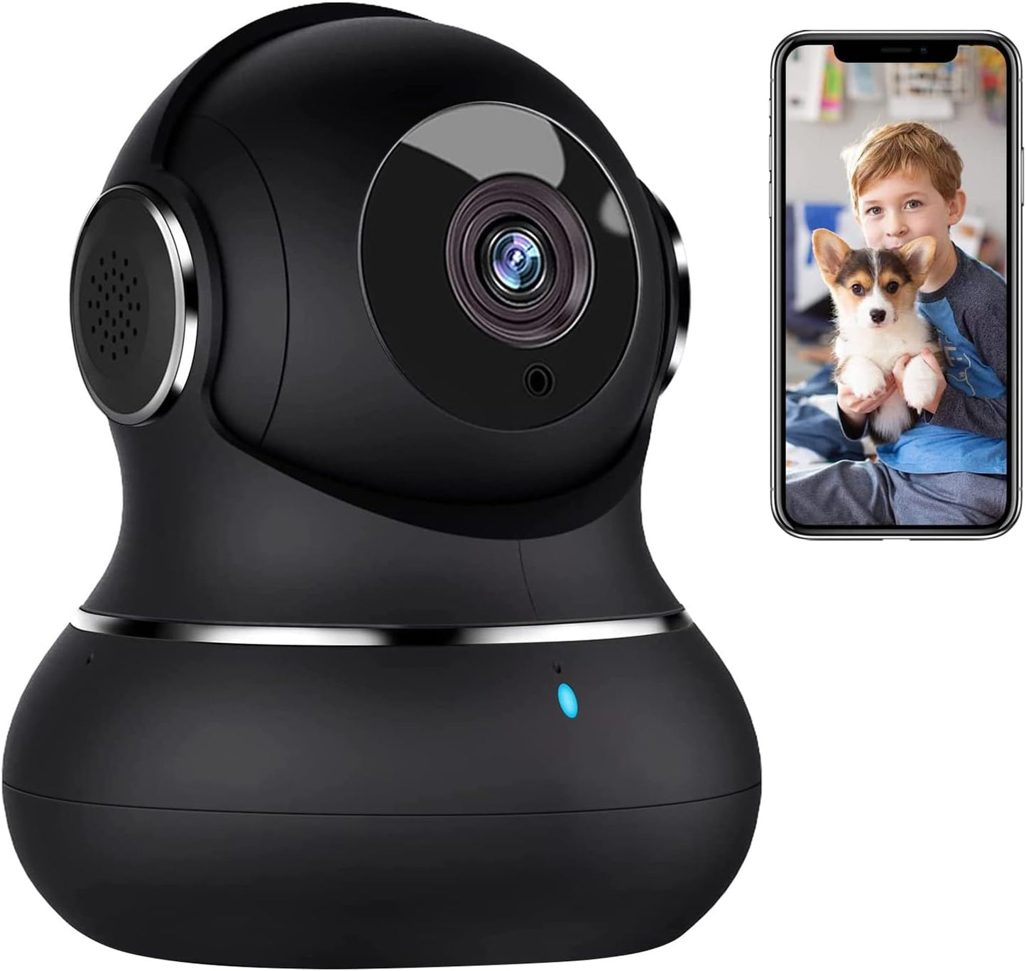 Litokam 2K Indoor Security Cam: 360 Motion Detection & Night Vision