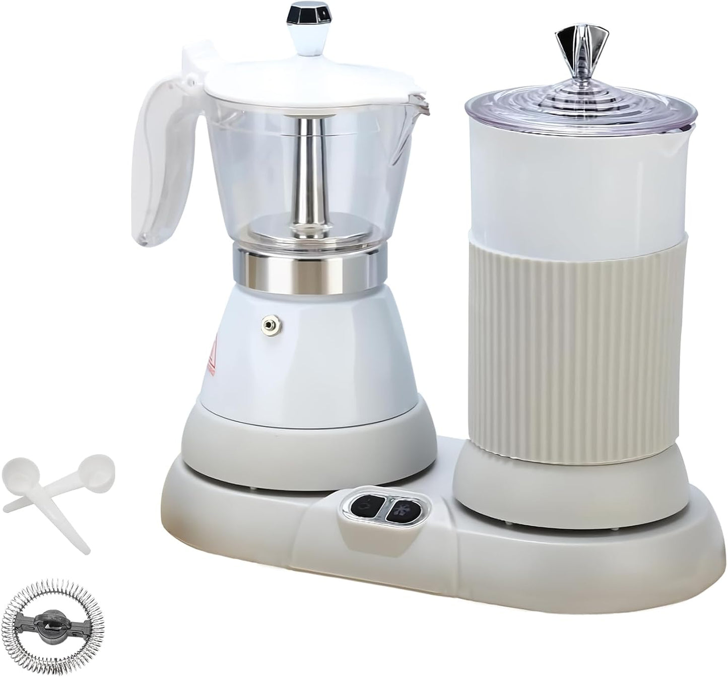 DITOSH 2-in-1 Espresso Maker: One-Touch Milk Frother for Rich White Froth!