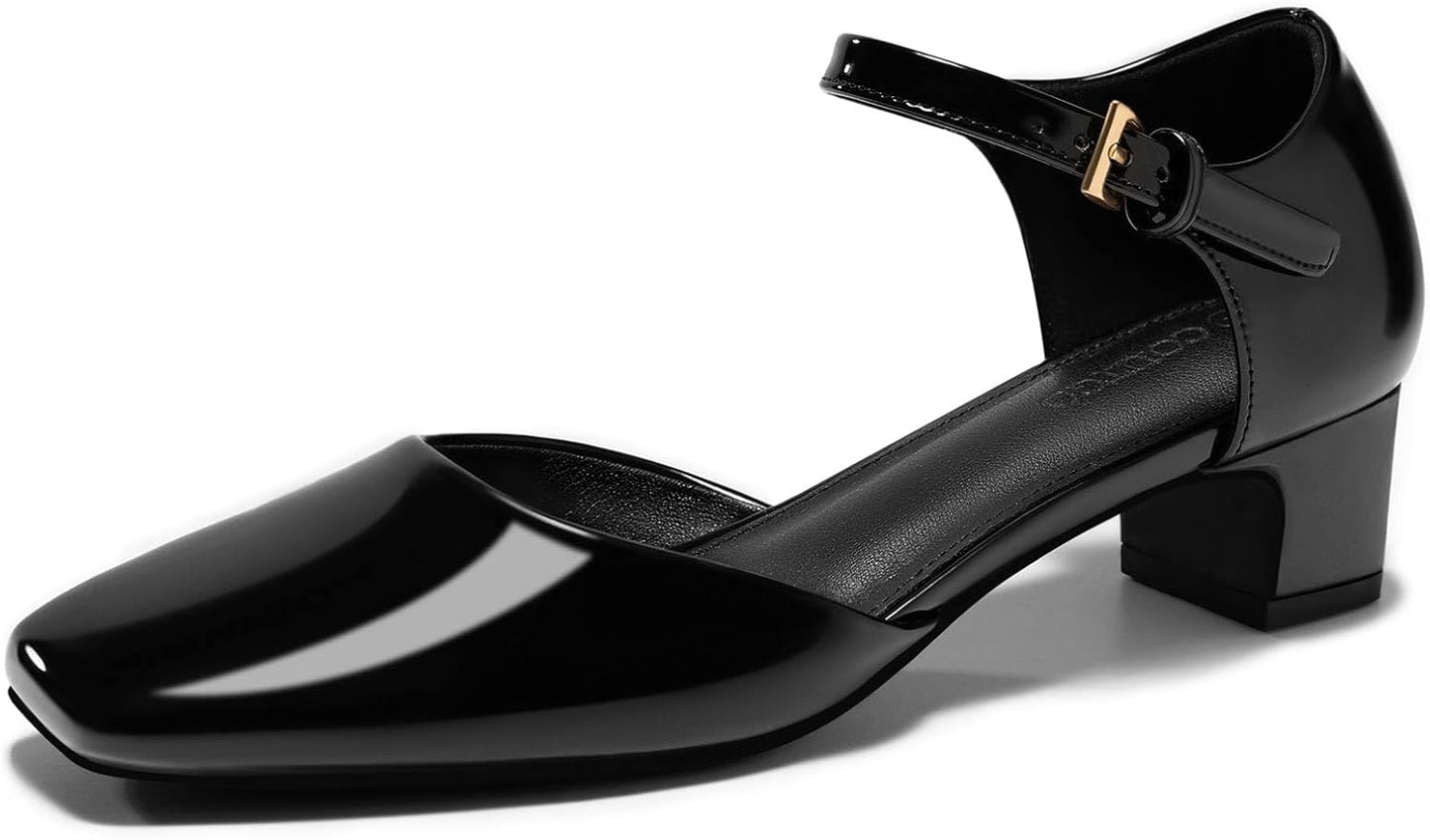 Coutgo Womens Chunky Low Heels Dress Shoes for Any Occasion