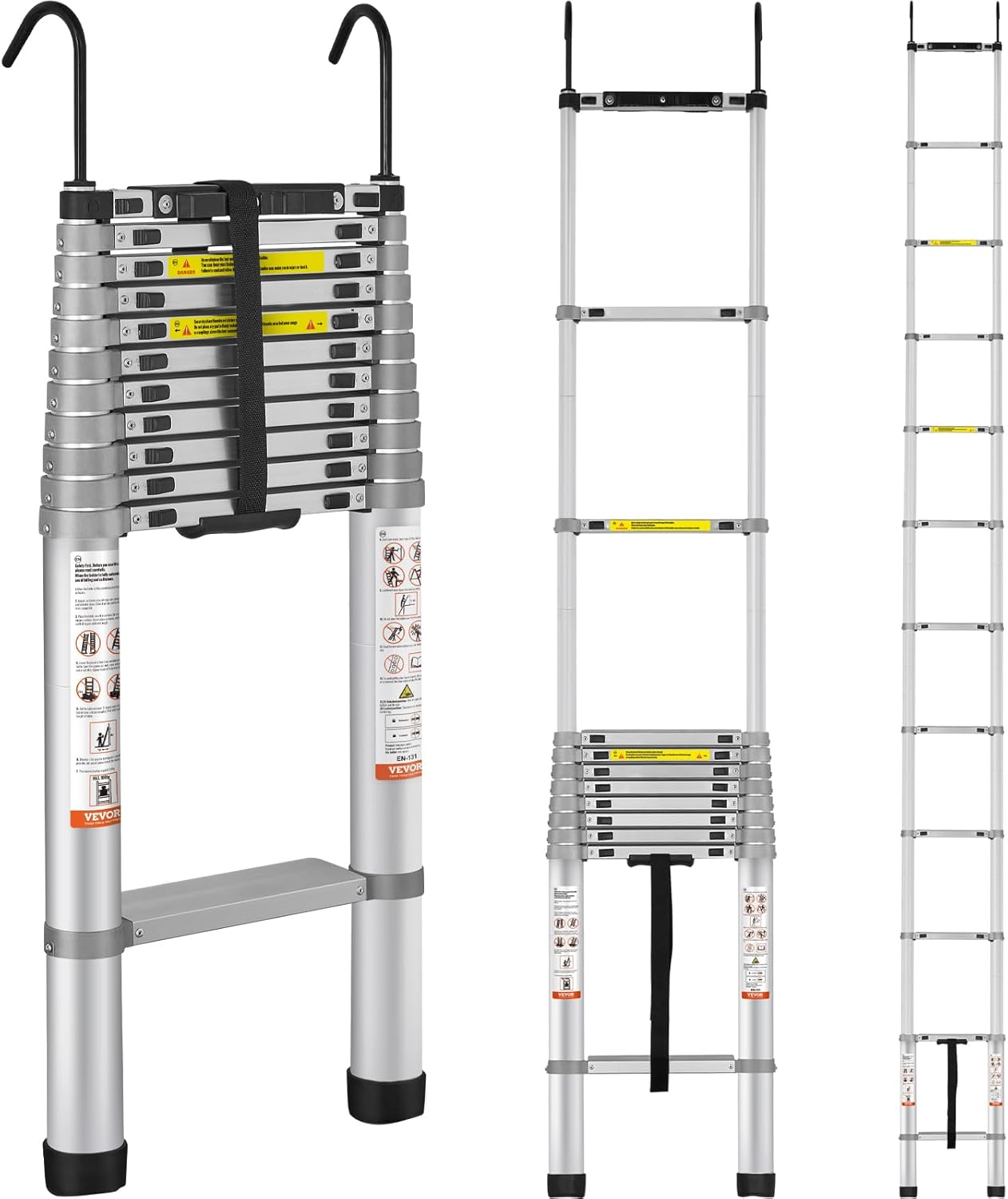 VEVOR Telescoping Ladder 15 FT Aluminum Collapsible Extension