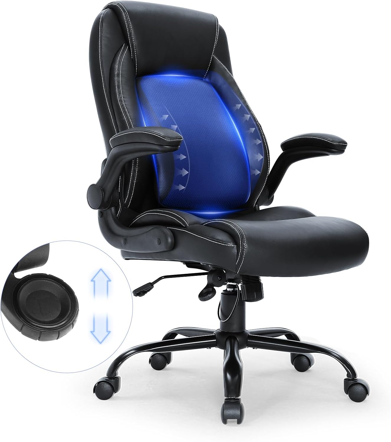 VEVOR High Back Office Chair with Adjustable Lumbar Support