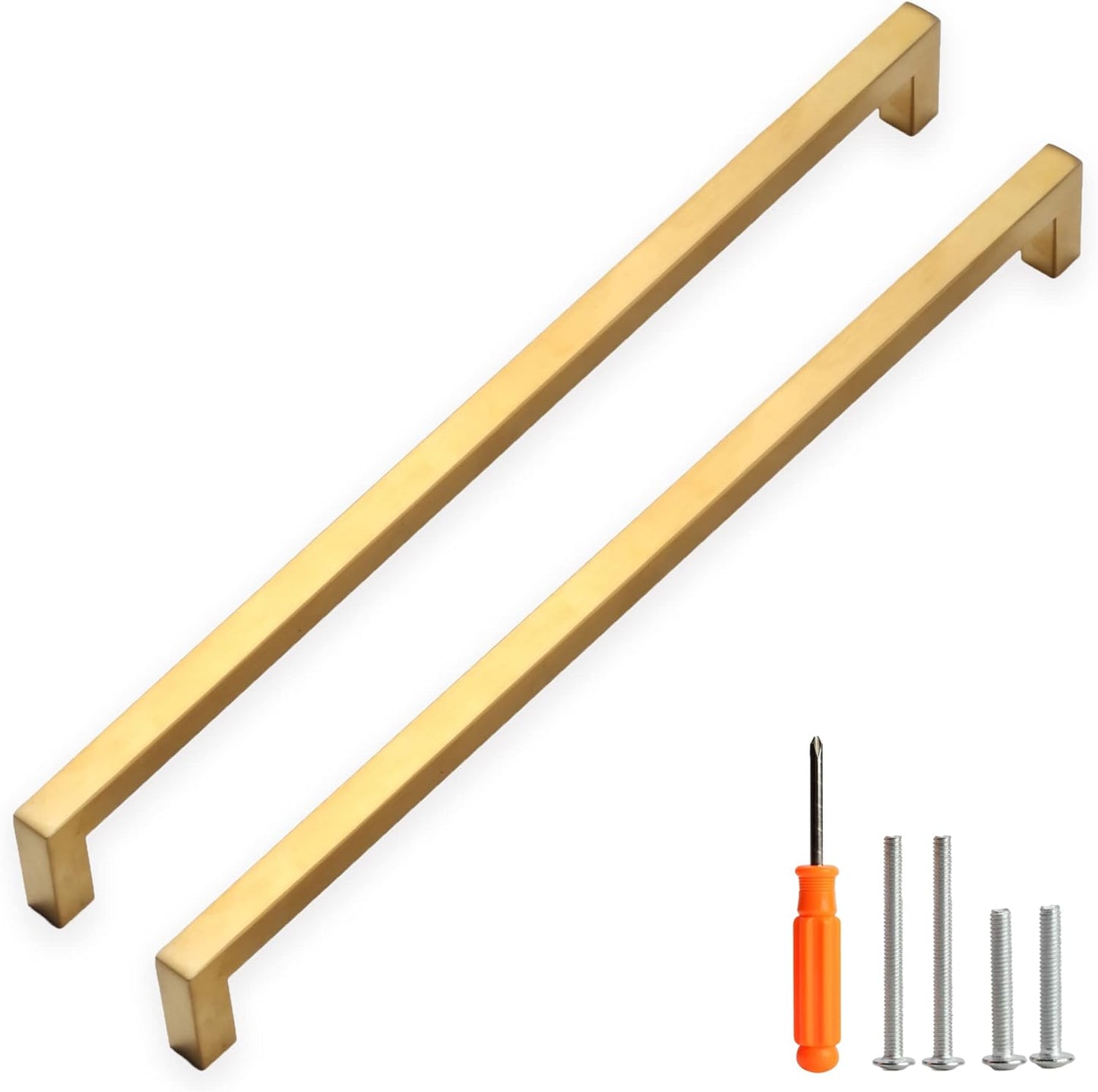 Gold Cabinet Handles Square Drawer Pulls for Kitchen Cabinets