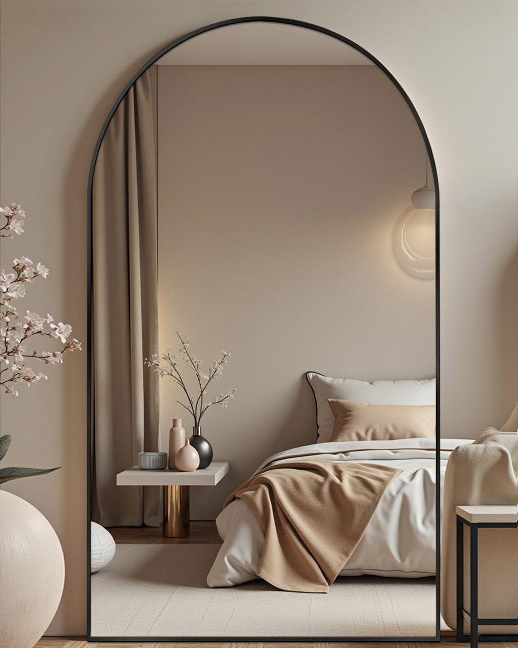 71in Arched Full Length Mirror - Extra Large Shatterproof Design