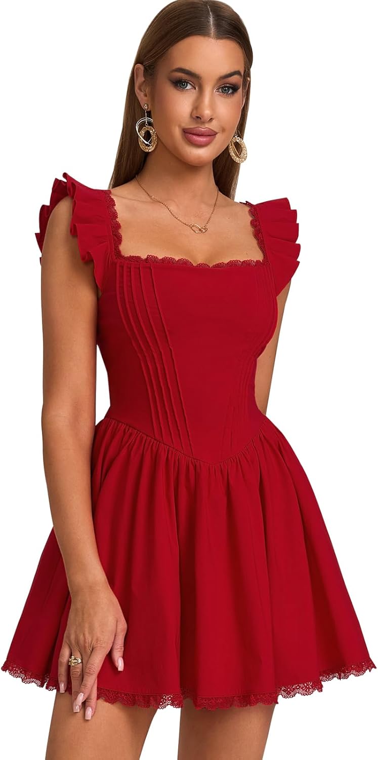 GLNEGE Women's Graduation Summer Mini Corset Dress for Parties