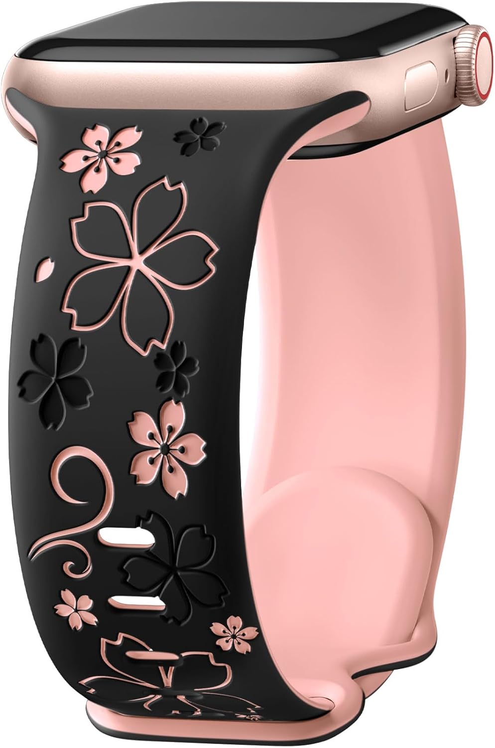Silicone Floral Apple Watch Band for Women