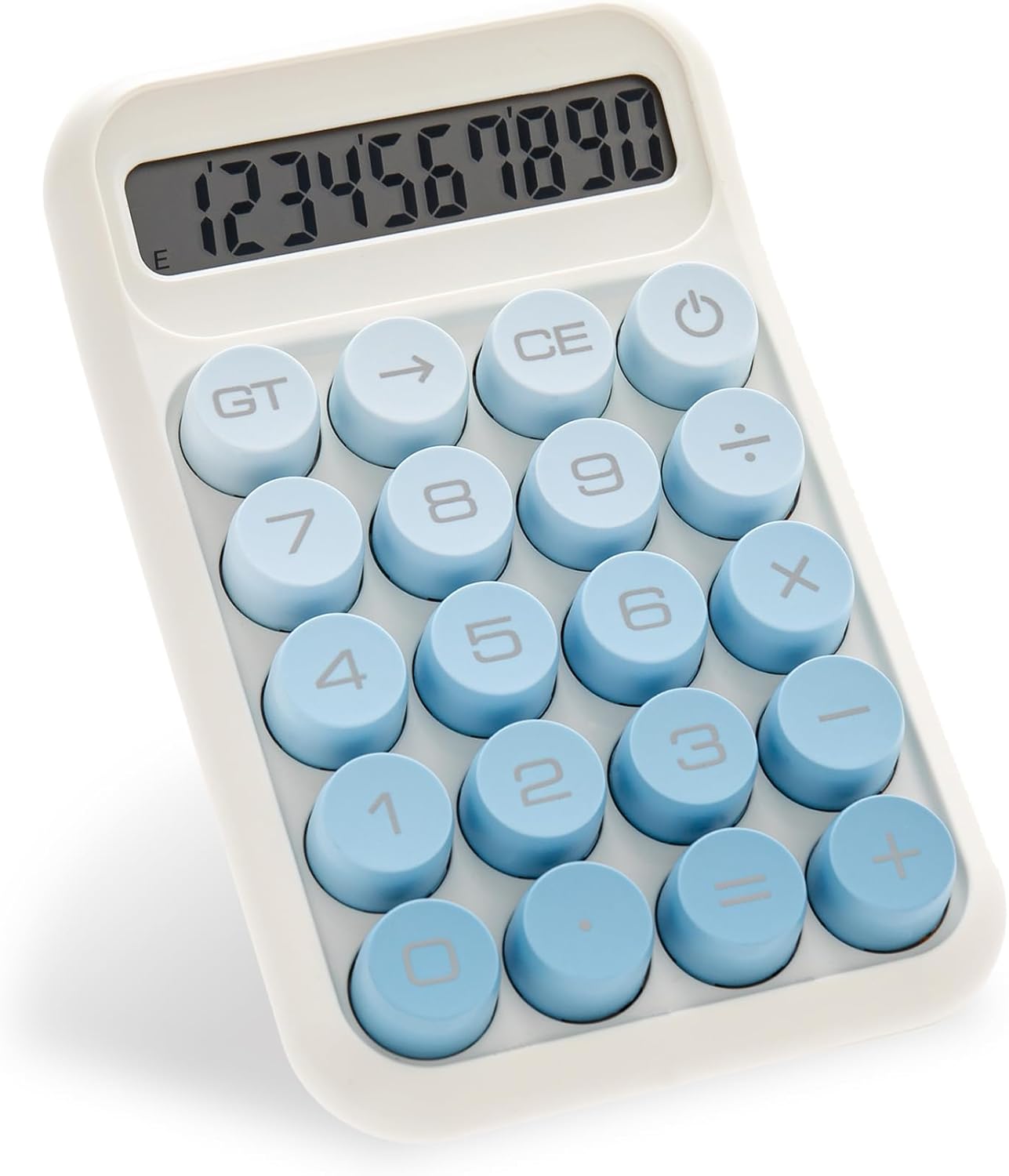 Y YOMA Mechanical Calculator: 10 Digit Large LCD, Big Button, Mini Cute Design