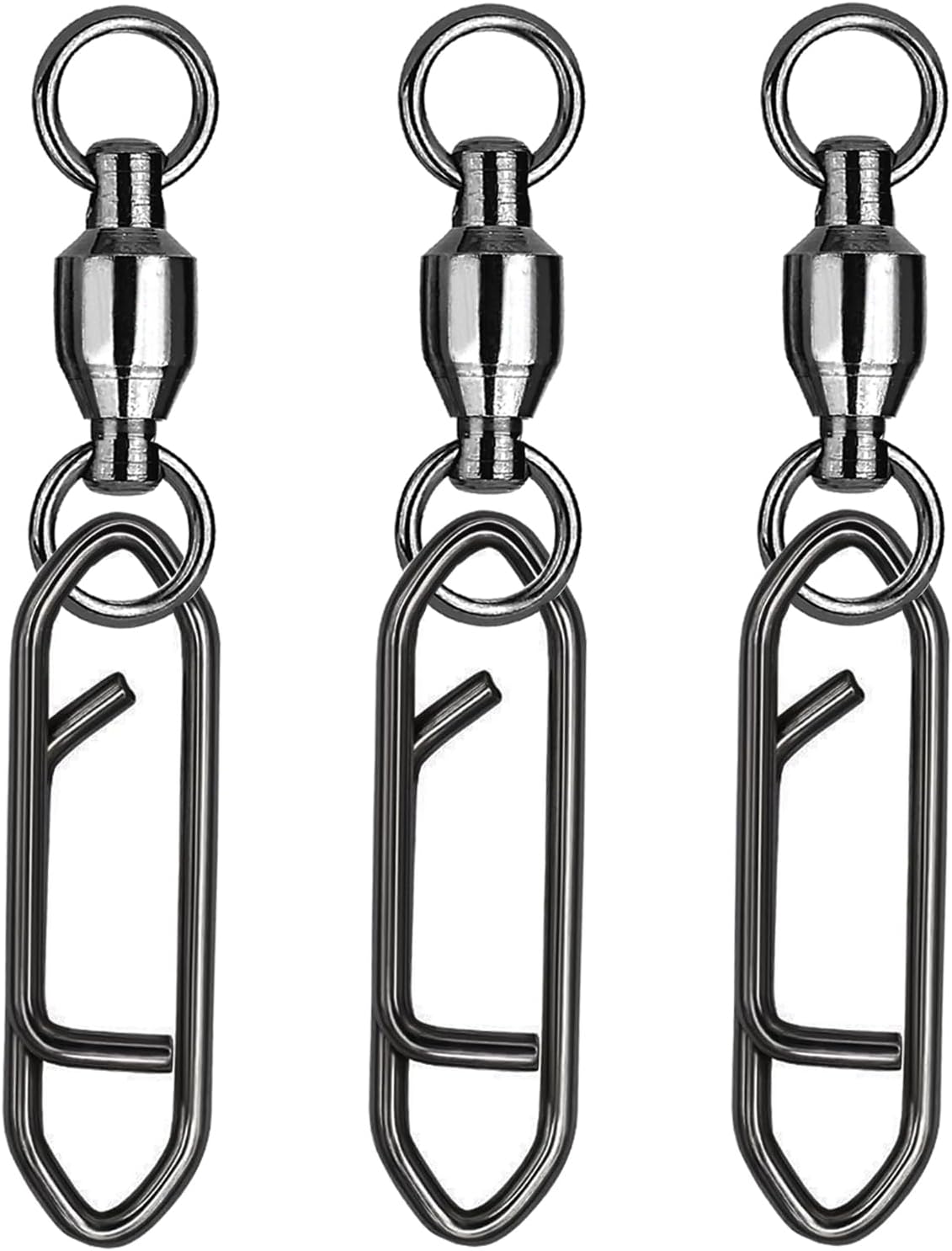 Atibin Stainless Snap Swivels - Quick Clip, Black Nickel