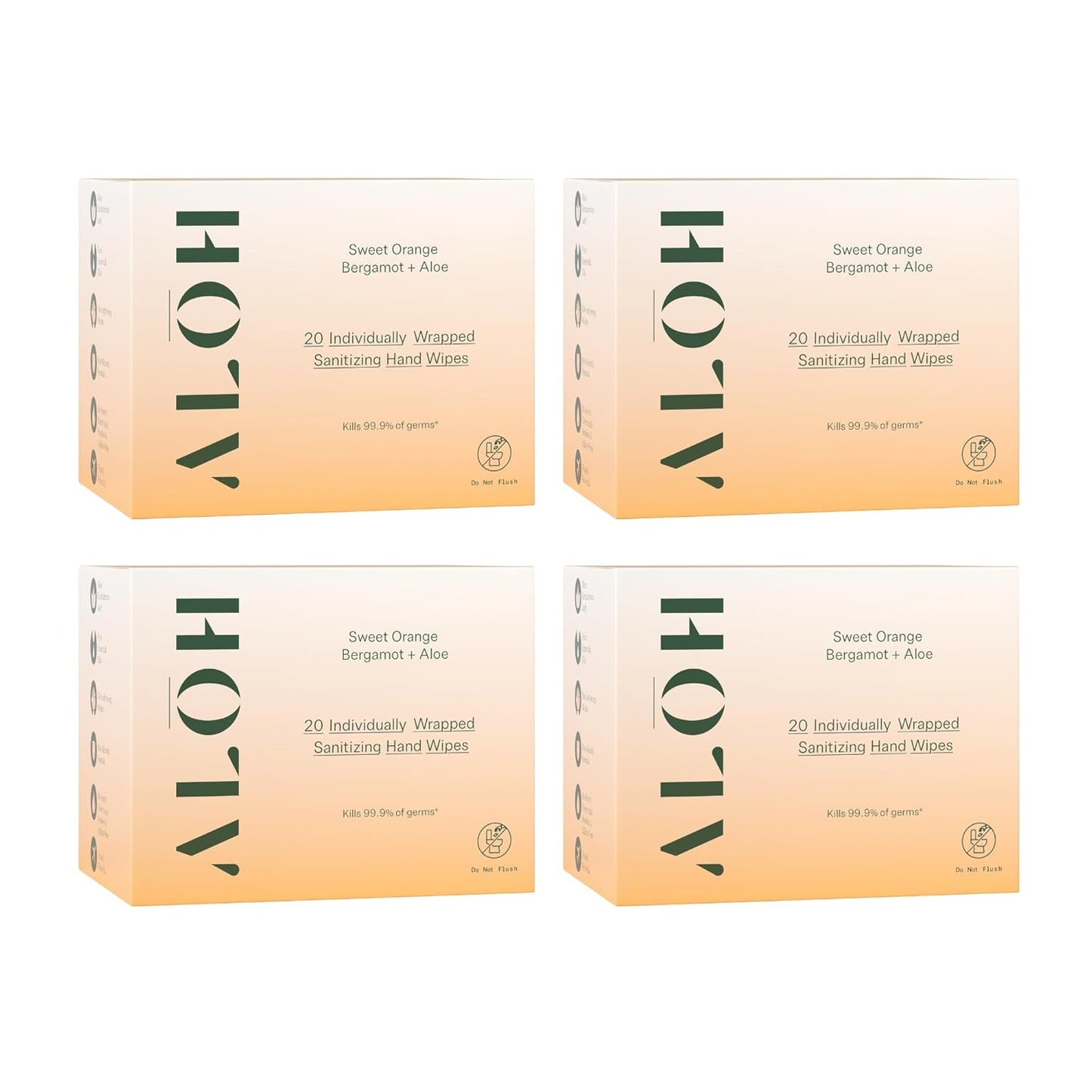 ALOH Skin Softening Sanitizing Hand Wipes with Sweet Orange