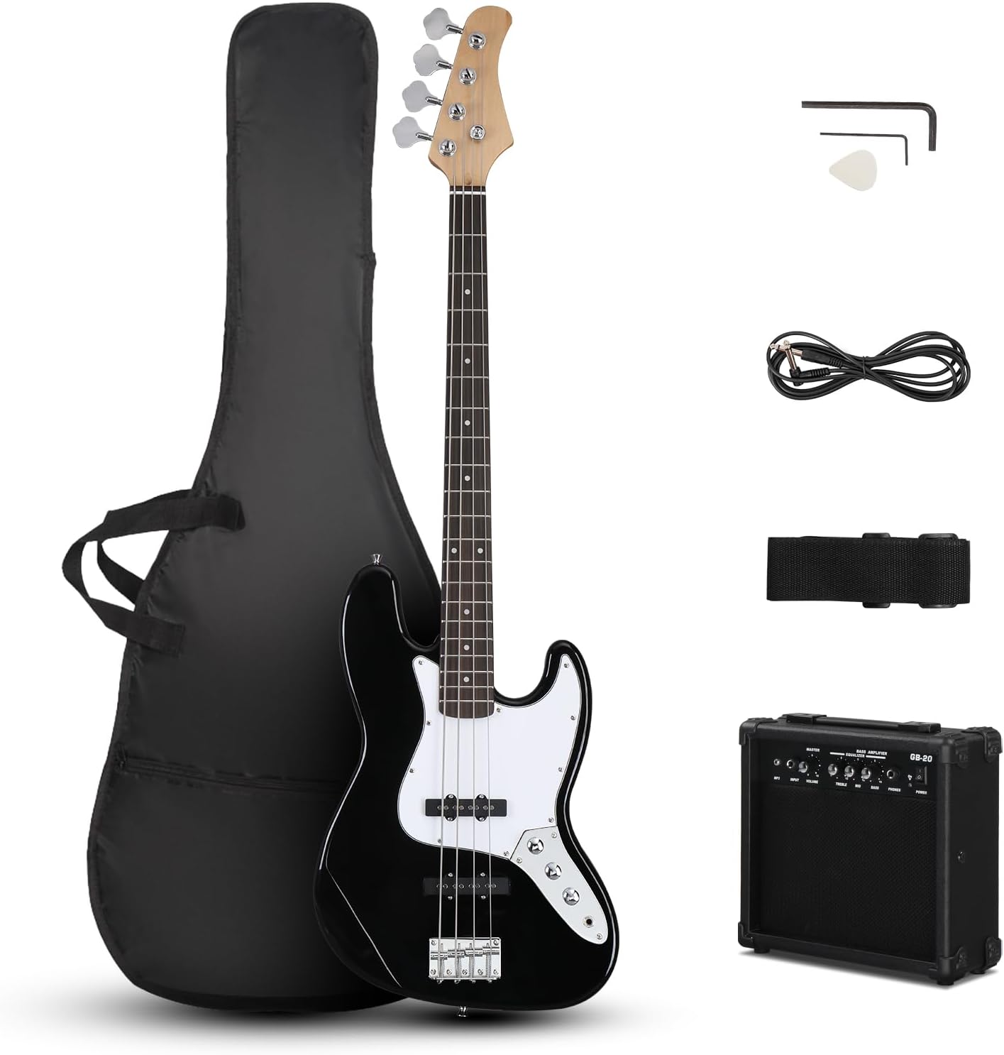Ktaxon Electric Bass Guitar Kit with 20W Amplifier for All