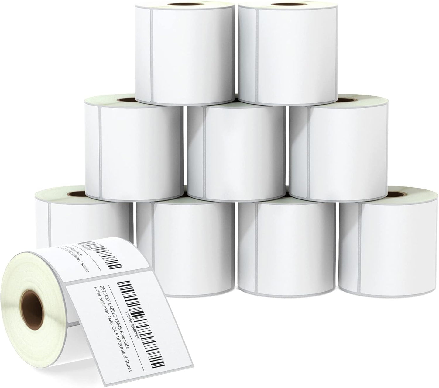 Premium Large Square Labels for Zebra & Rollo Printers: 3 x 3 Multipurpose Perforated Adhesive - 10 Rolls, 5000 Labels