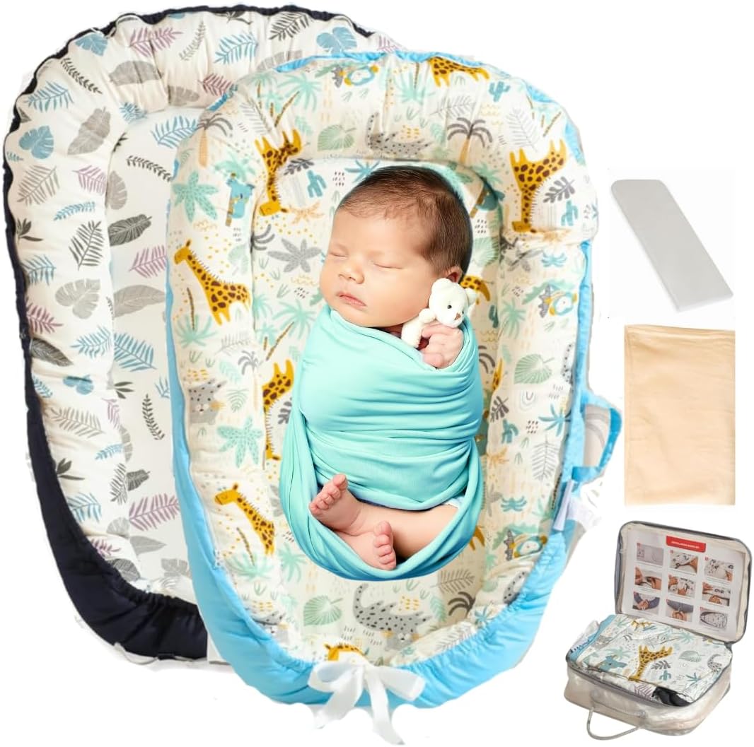 Maidek Infant Lounger: Portable Breathable Nest for Travel
