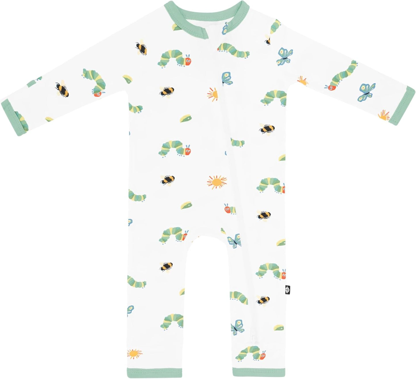 KYTE BABY Unisex Bamboo Zippered Rompers for Infants 0-24 Months