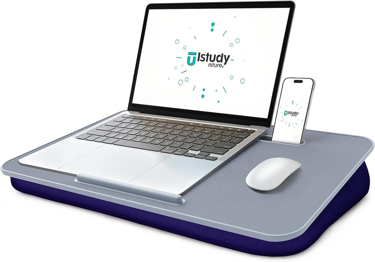 Portable Laptop Desk with Washable Cushion for Comfort & Stability