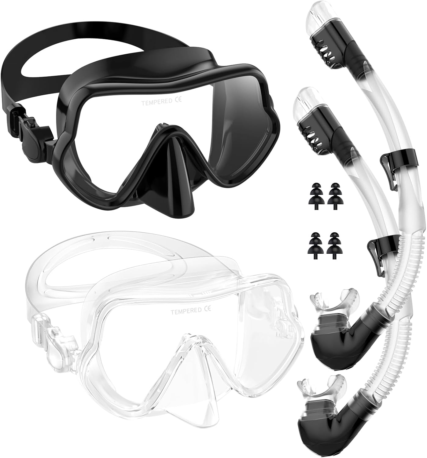 Bairuifu Frameless Snorkel Set - 180 Panoramic View