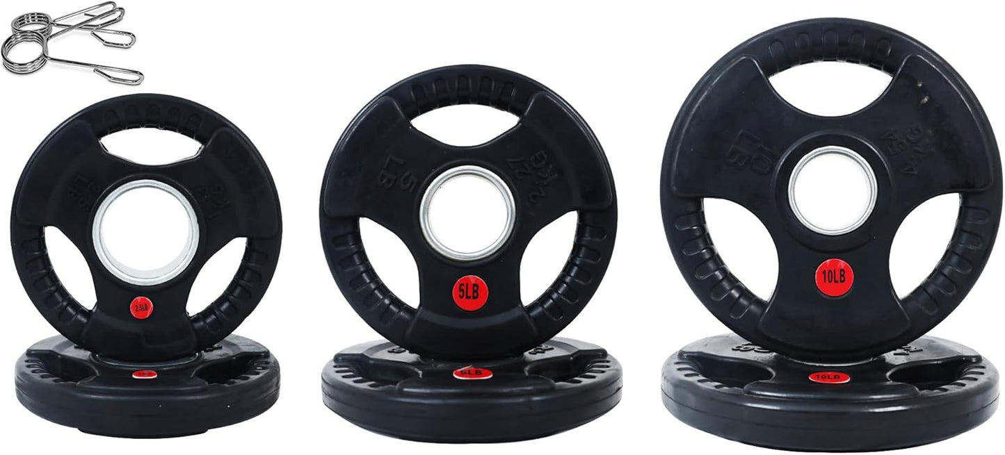 Fitvids Olympic 2-Inch Cast Iron Weight Plate Set for Training