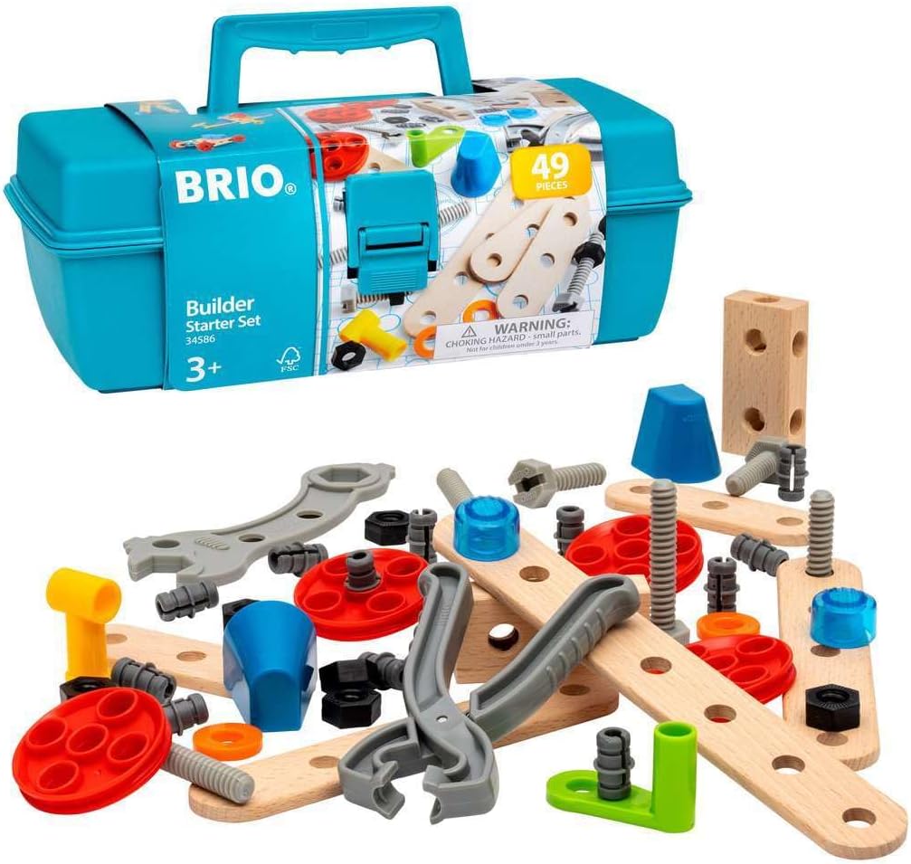 BRIO Builder Starter Set 34586 - Comprehensive 49 Piece STEM Kit
