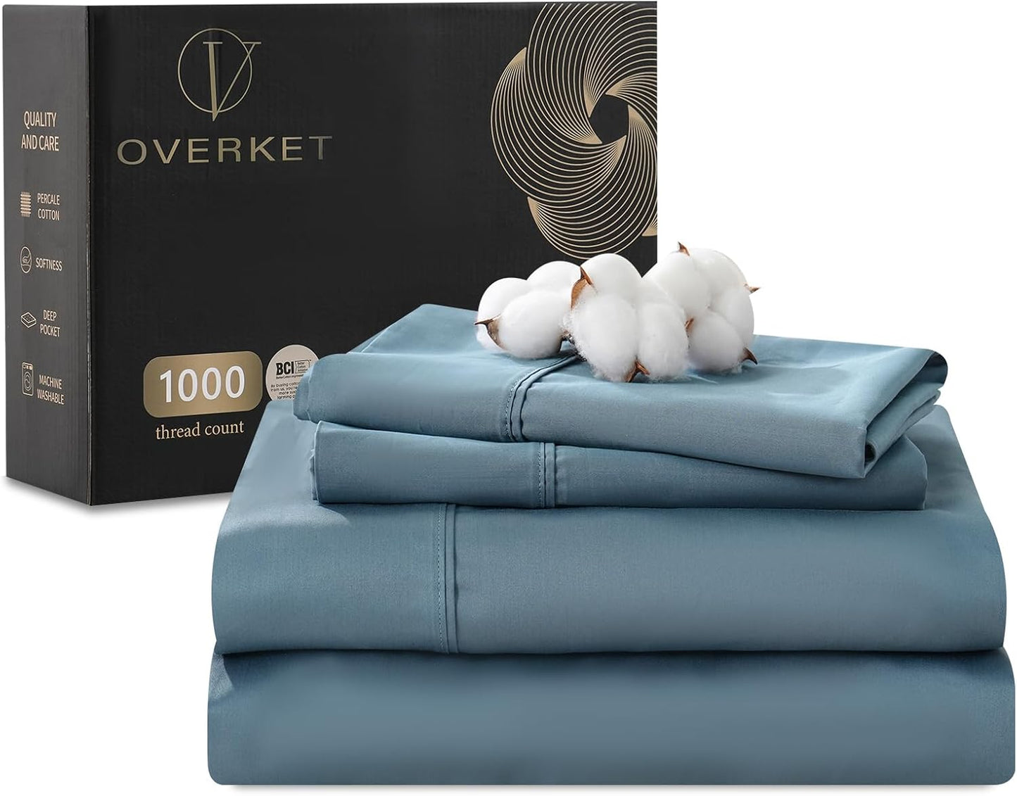 1000 Thread Count Egyptian Cotton Sheets Queen Size Set Soft