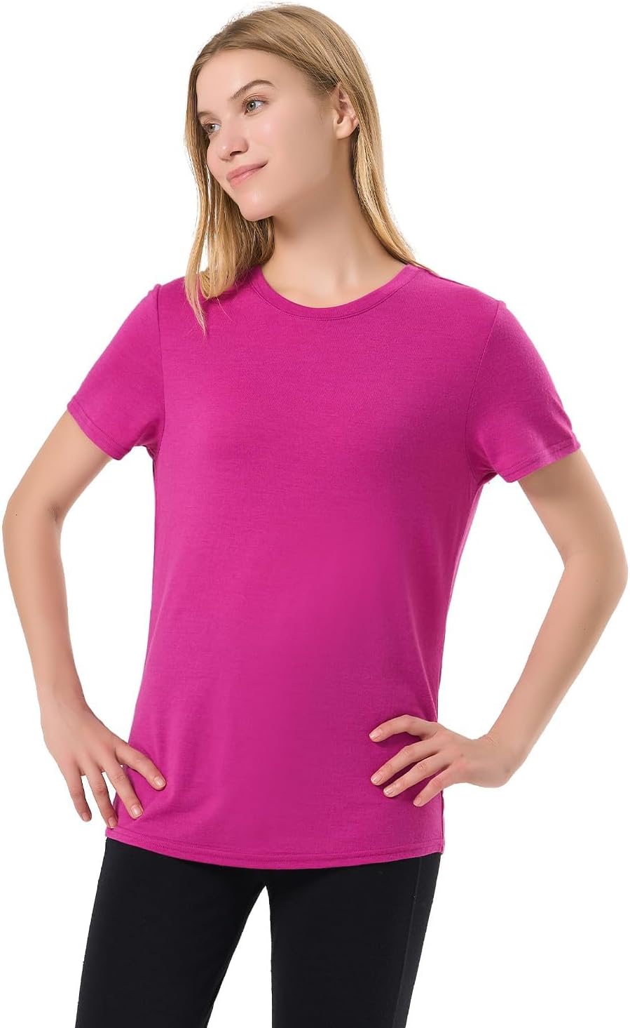 Merino Wool T Shirts for Women - Lightweight Odor Resistant Tee