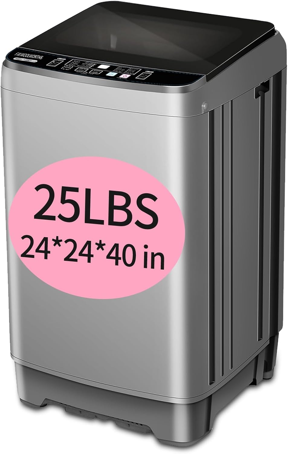 Effortless Laundry: 25 lbs Full-Automatic Washer, 10 Wash Programs, LED Display