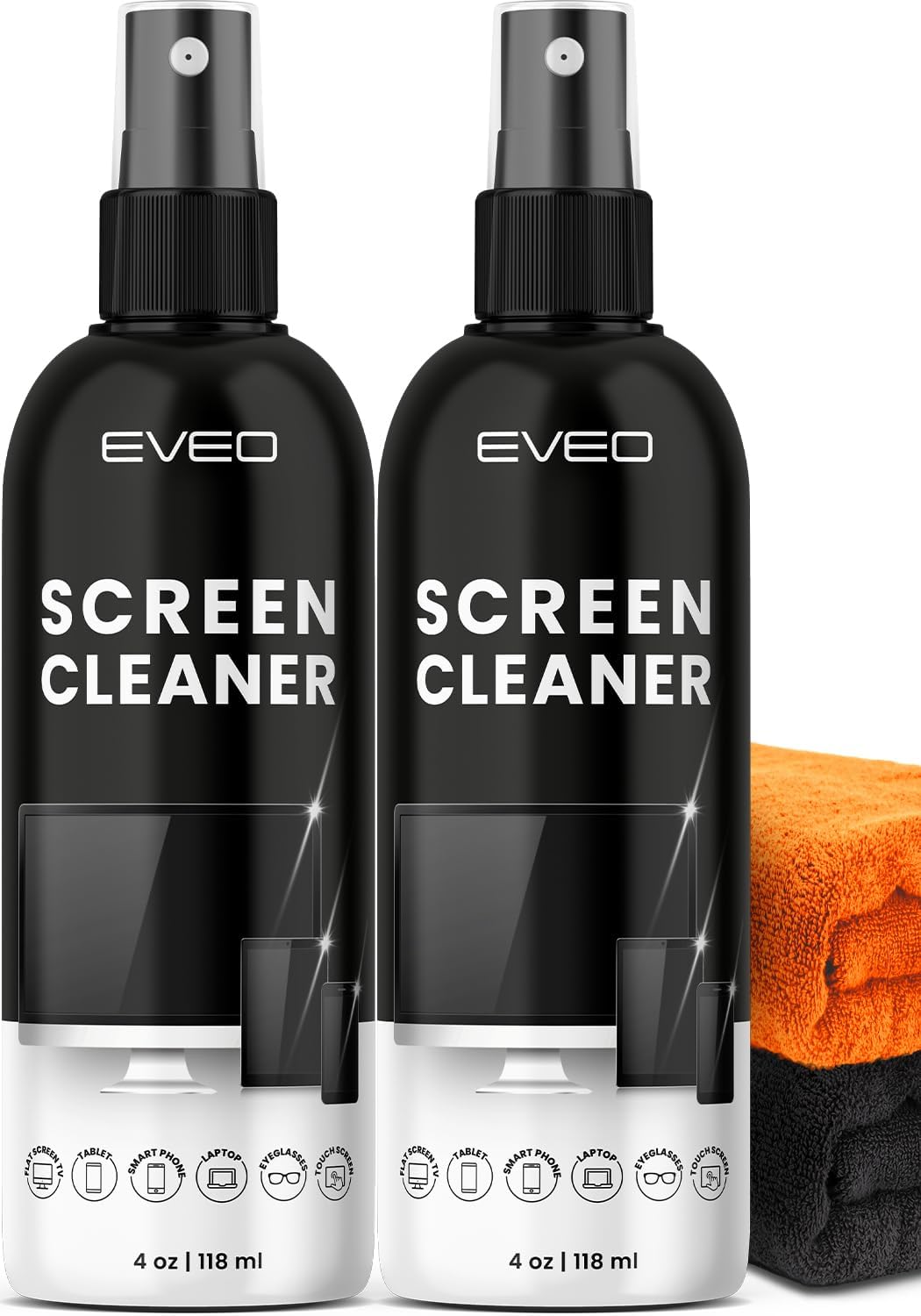 2-in-1 Screen Cleaner Kit - Spray & Cloth Set