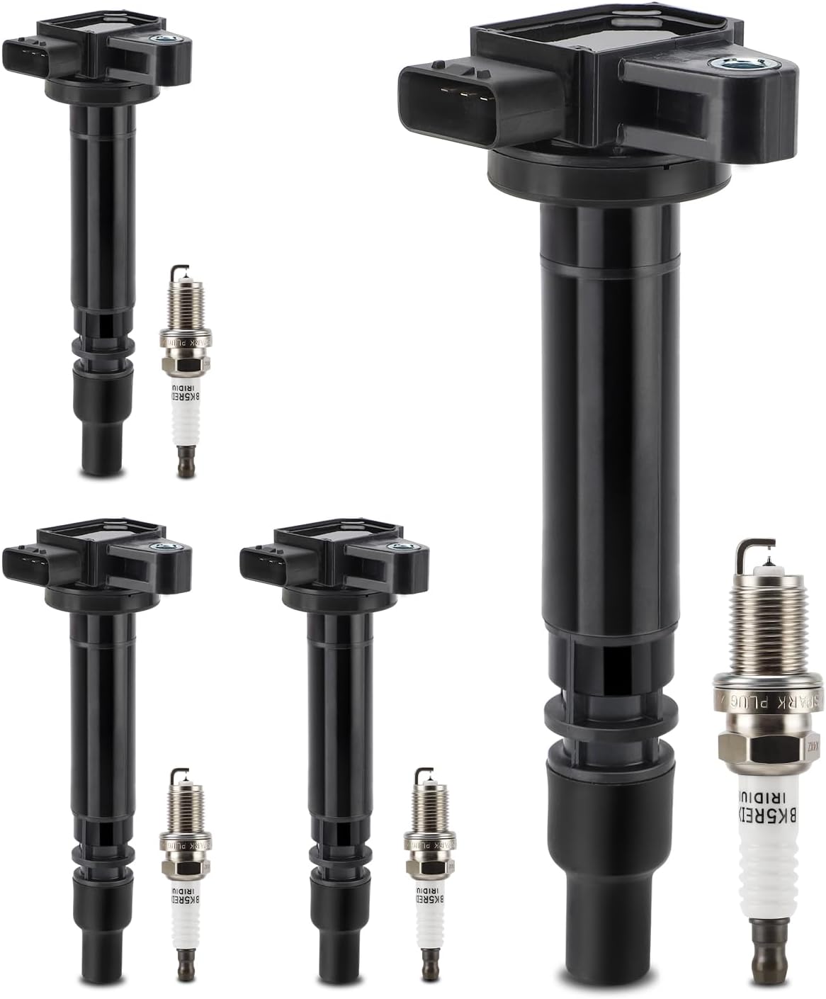 UF323 Ignition Coil & 7090 Double Iridium Spark Plug Set