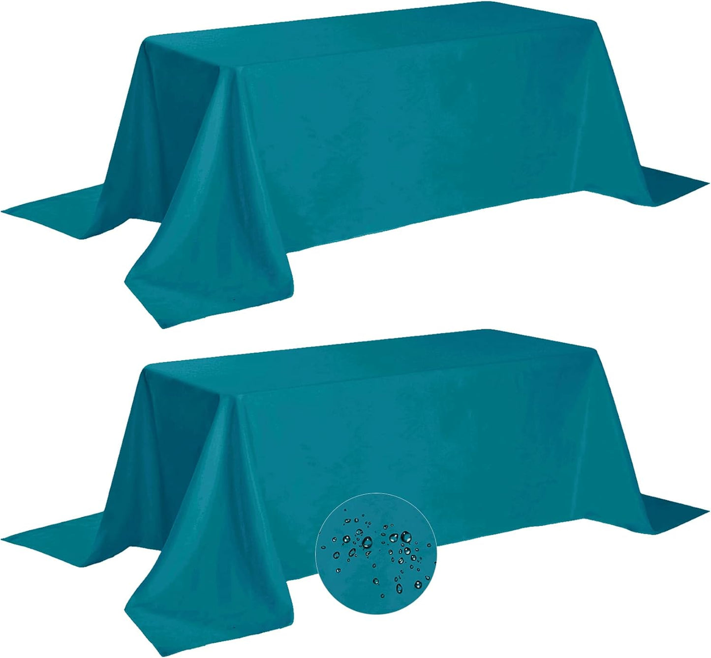 Waterproof Rectangle Tablecloth 90x156 Inch for Events and Dining