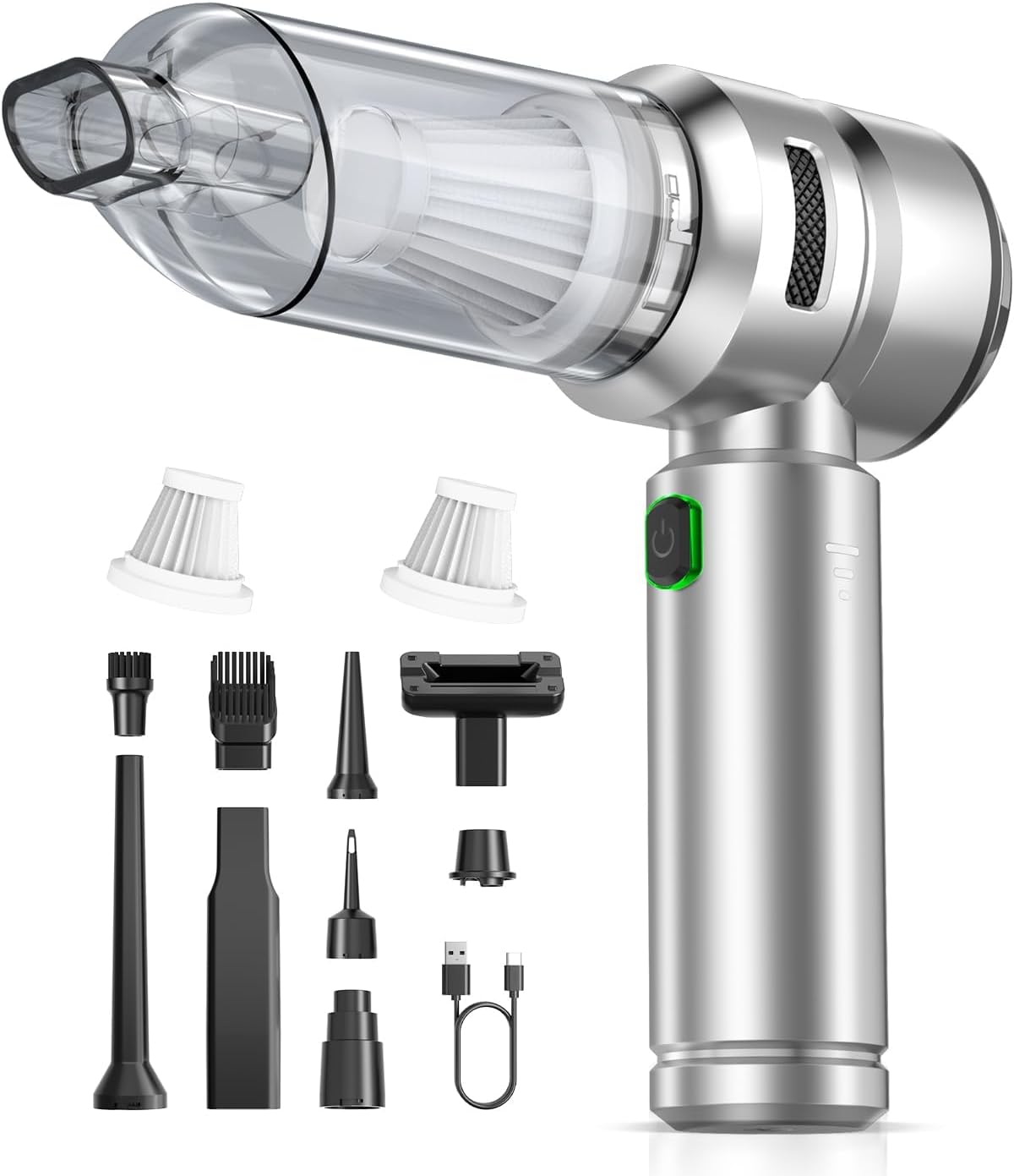 Portable Mini Cordless Car Vacuum with 24000PA Suction Power