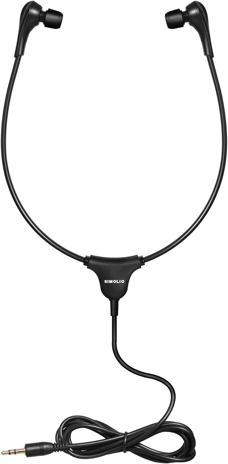 SIMOLIO Noise Isolating Stethoscope Headset - Enhanced TV Listening