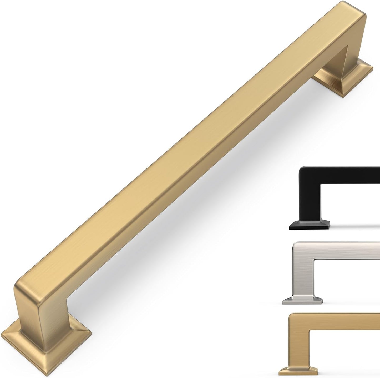 10 Pack 6-1/4 Inch Cabinet Pulls in Champagne Bronze Finish