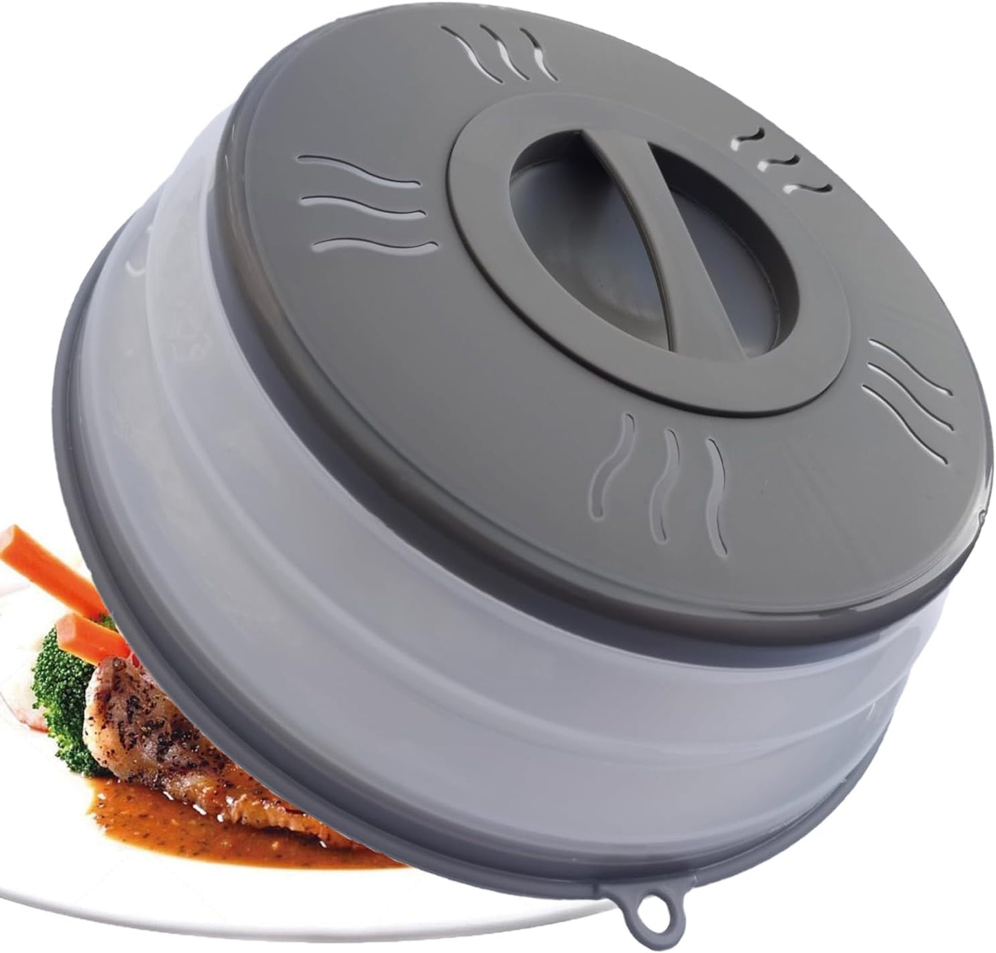 Vented Microwave Splatter Cover & Colander - BPA-Free, Dishwasher-Safe