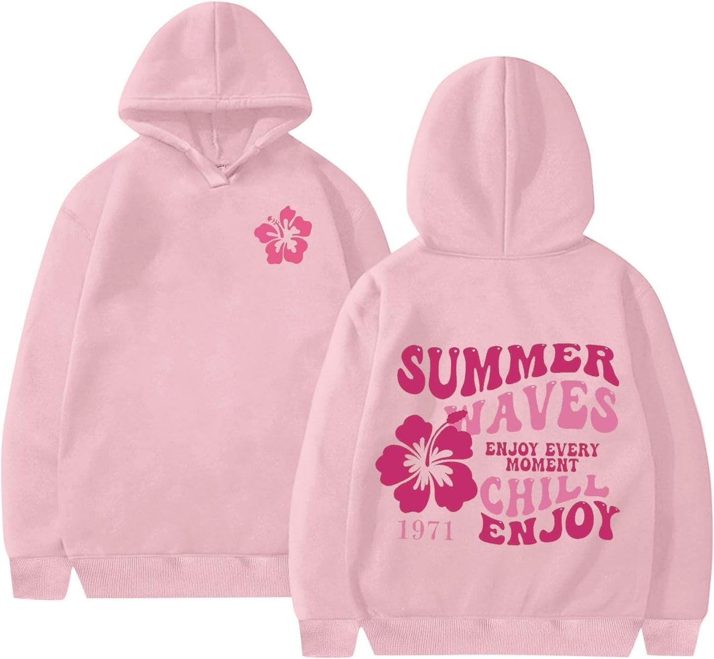 Summer Waves Bliss Hoodie - Cozy Chill with Pockets